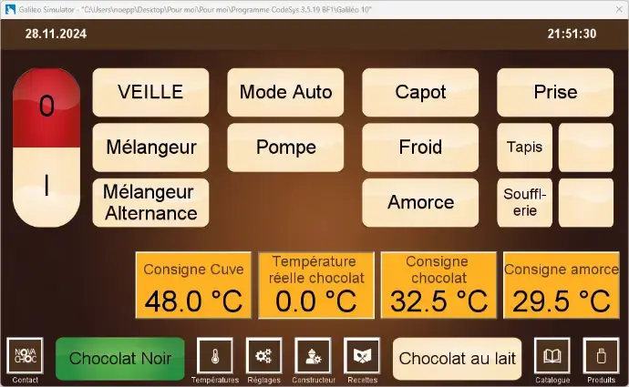 Interface homme-machine sur mesure pour ligne de production