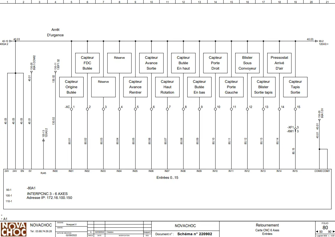 Schéma Electrique carte 6axes